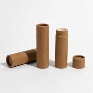 27mm x 91mm 1 Once 29g Push-Up Paper Tube kraft ouvert