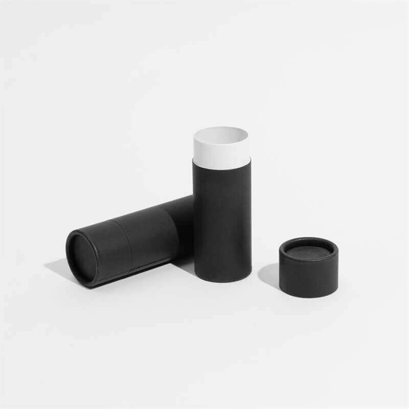 36mm x 120mm 2.5 ounce 70 g Push-Up Paper tube black open