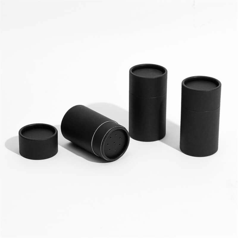 45mm x 82mm 2 ounce 60 g Paper Shaker Jar black wholesale
